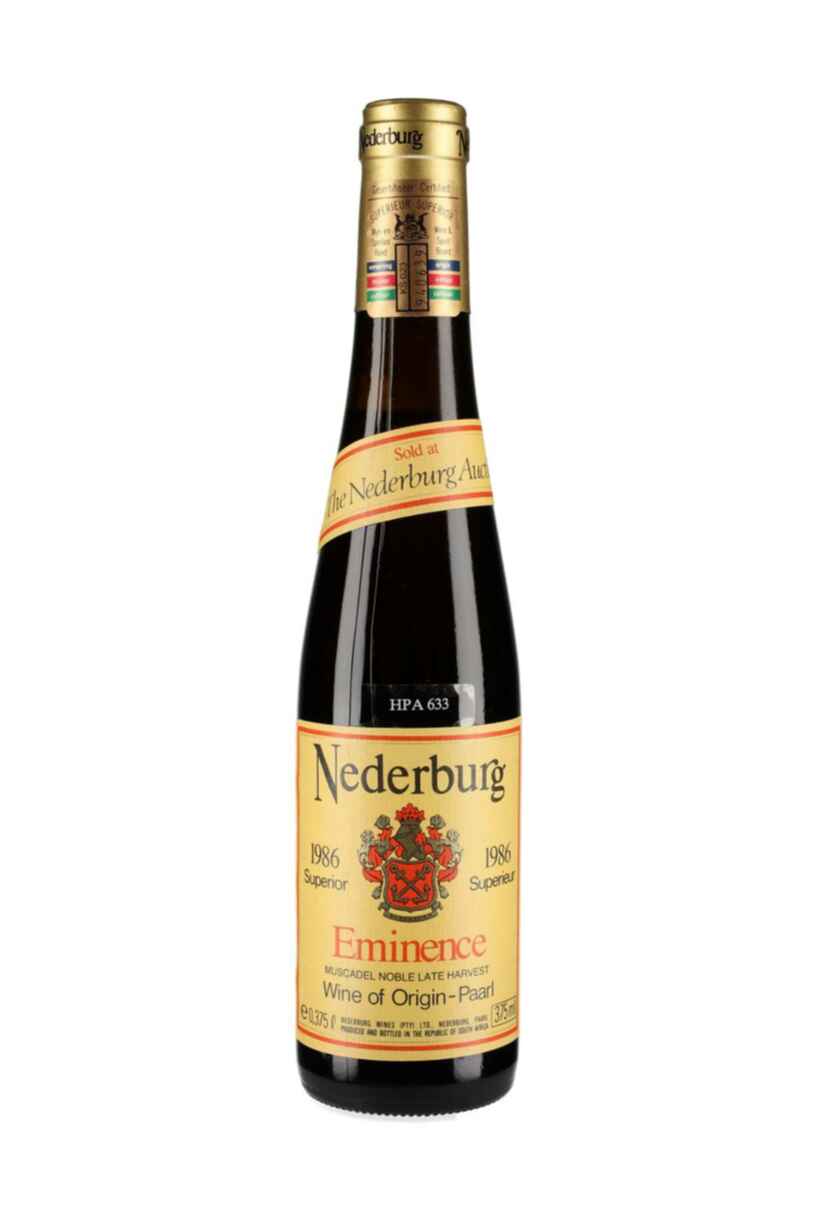 Nederburg Eminence Muscadel Noble Late Harvest 1986